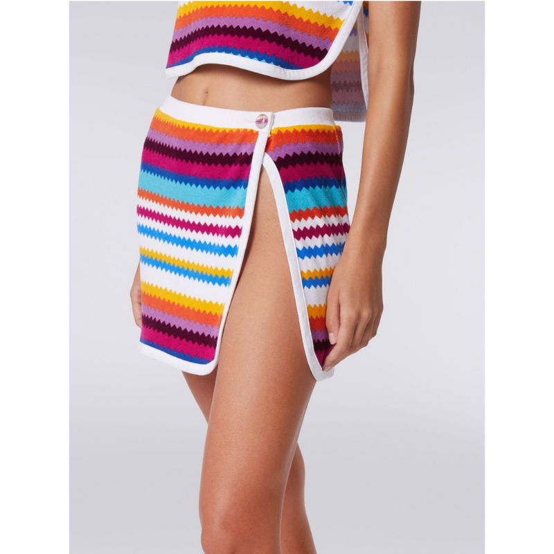 Wrap Around Skirt in Zig Zag Terry