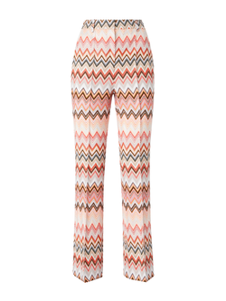 Chevron Raschel Tailored Cropped Pants