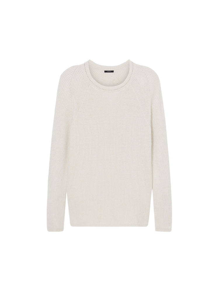 Linen Blend Round Neck Sweater