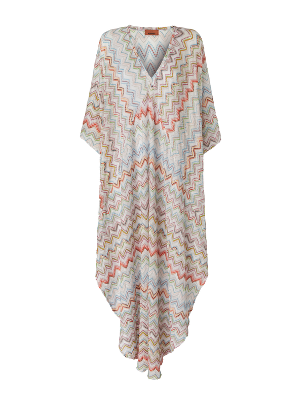 Long Zigzag Cover Up Kaftan