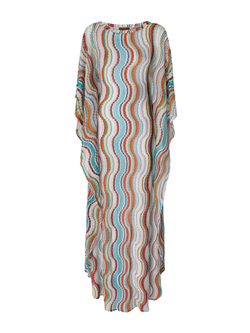 Long Wavy Cover Up Kaftan