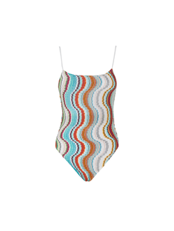 Wavy Printed One Piece Swimsuit