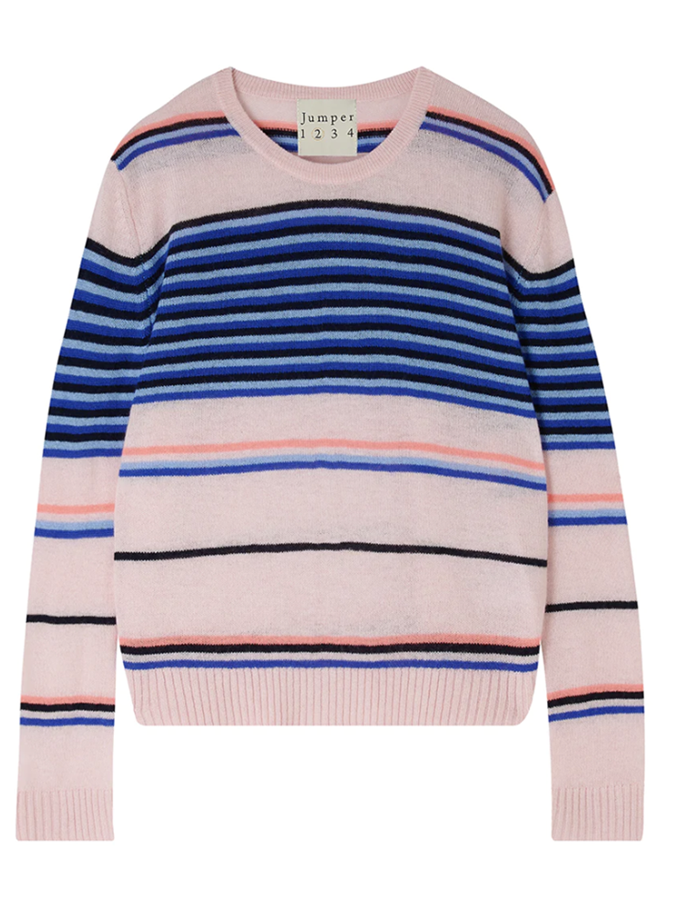 Cashmere Stripe Crew Sweater