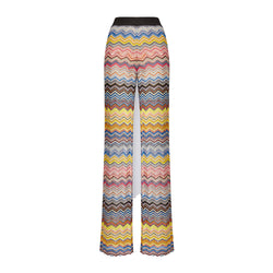 Zig Zag Flared Leg Pants in Yellow Multi