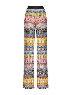 Zig Zag Flared Leg Pants