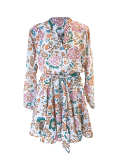 Floral Linen Shirt Dress