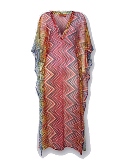 Long Cover Up Bright Kaftan