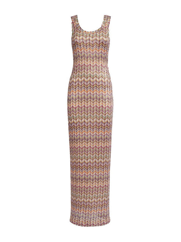 Sequinned Caperni Long Dress