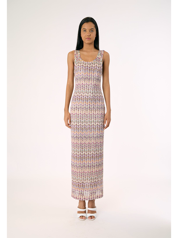 Sequinned Caperni Long Dress