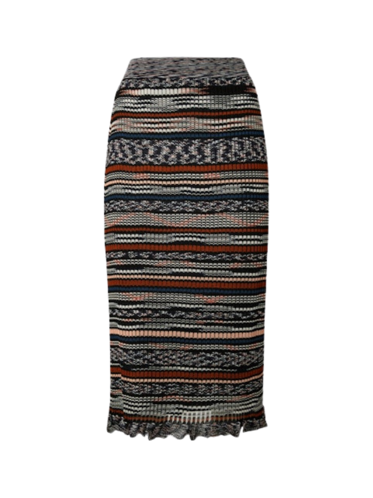 Space Dye Midi Skirt