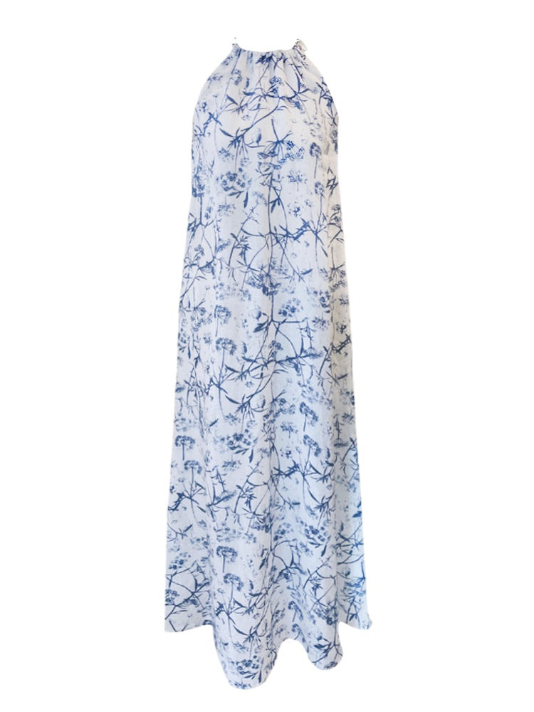 Toile Print Halterneck Dress